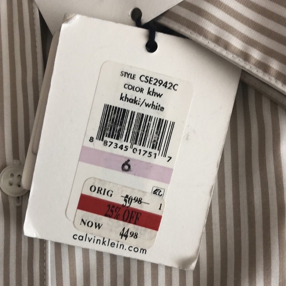 - Calvin Klein button down suit shirt size 6 - Picture 9 of 10